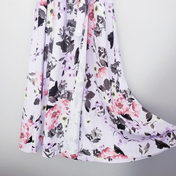 NWT French Connection Purple Armoise Crepe Floral Maxi Wrap Dress Size 4 - Picture 9 of 15